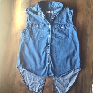 Sleeveless Denim Shirt